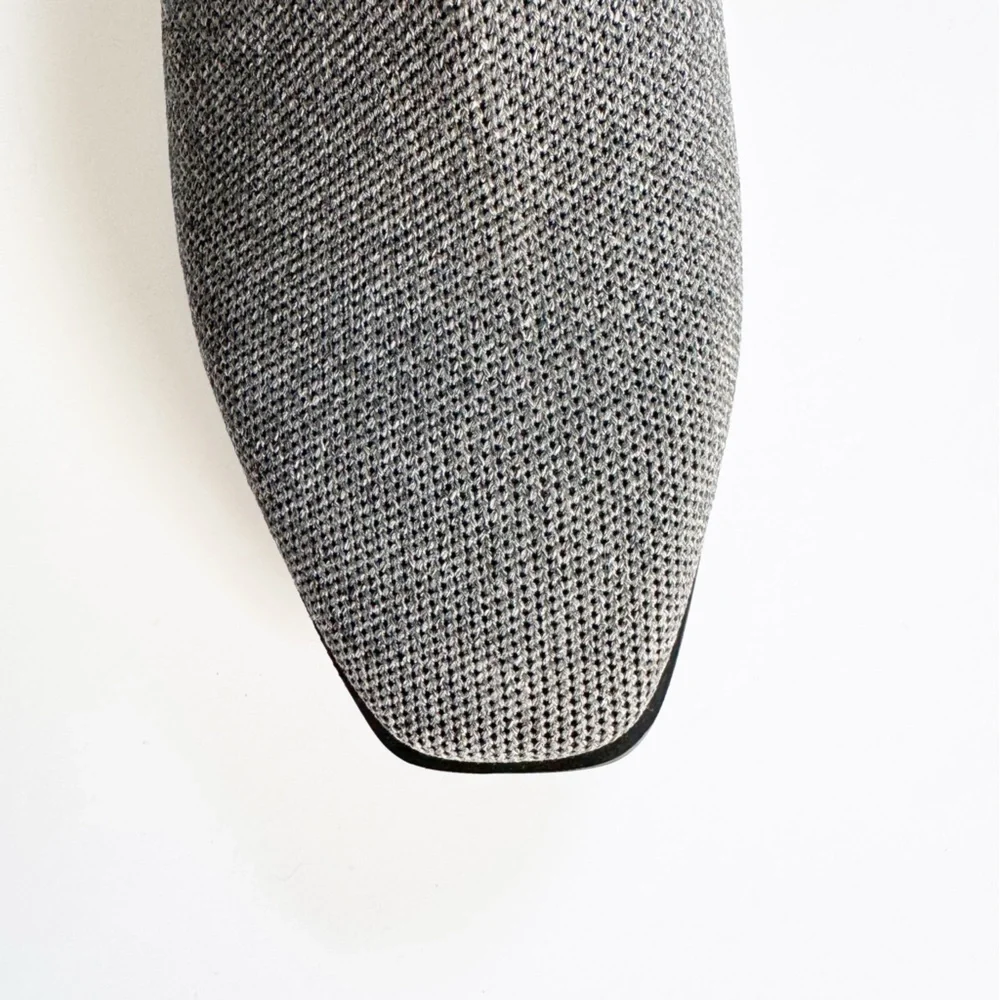 Vivaia Ryan Slip-On Square Toe Chelsea Ankle Boots in Grey | Size 41 NWOT - Picture 7 of 12